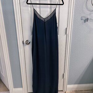 T by Alexander Wang black silk maxi dress.